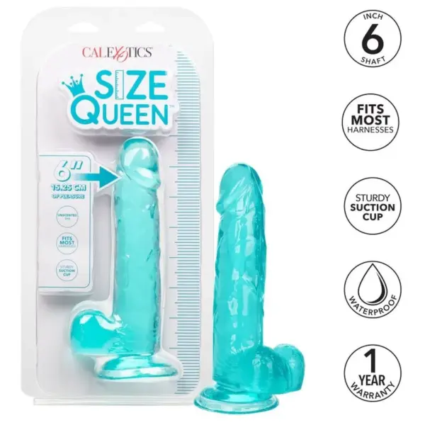 CALEXOTICS - Dildo azul Size Queen de 15.3 cm para un placer sin límites - Imagen 3