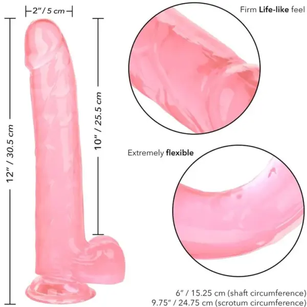 CALEXOTICS - Size Queen Dildo Rosa 25.5 cm para Placer Infinito - Imagen 6