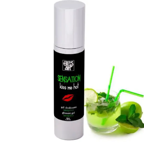 EROS-ART - Lubricante Natural Mojito 50 ml con Efecto Calor