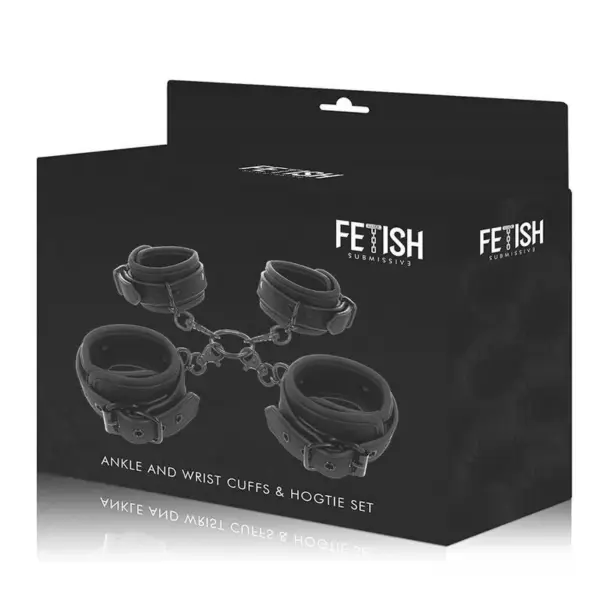 Fetish Submissive - Set Esposas Manos y Tobillos con Forro de Neopreno - Imagen 10