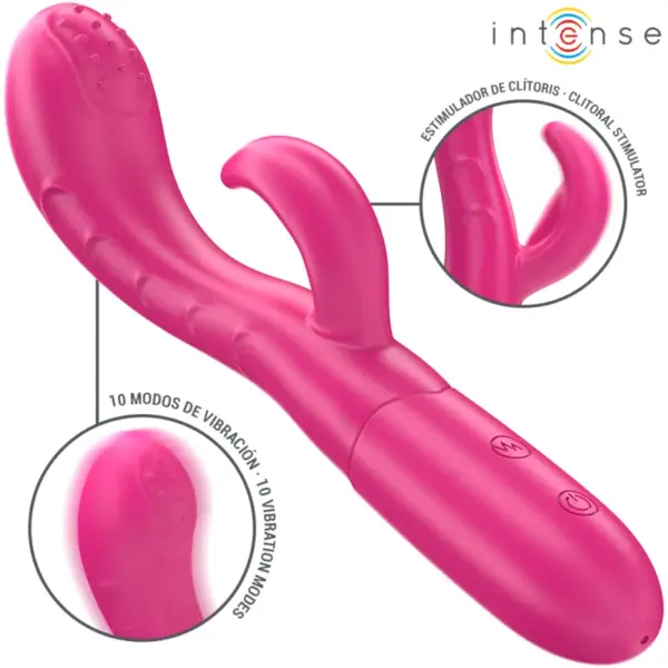 INTENSE - Vibrador Amara con lengua estimuladora rosa