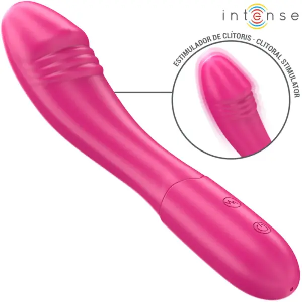 INTENSE - Vibrador Belinda 19 cm Flexible Rosa con 10 Modos de Vibración