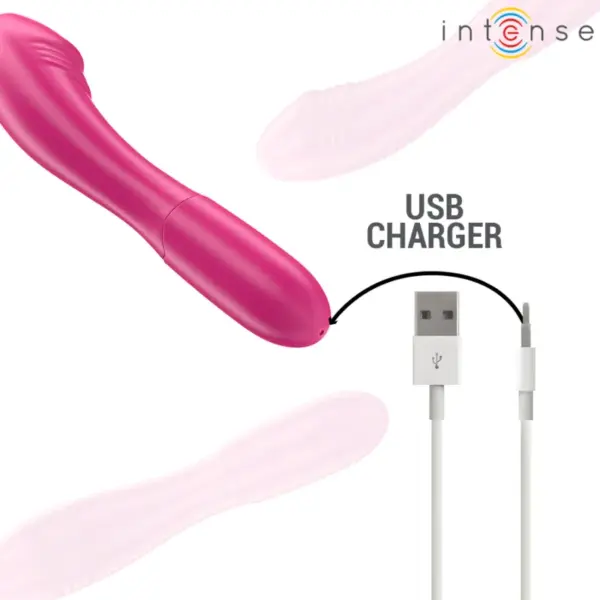 INTENSE - Vibrador Belinda 19 cm Flexible Rosa con 10 Modos de Vibración - Imagen 5