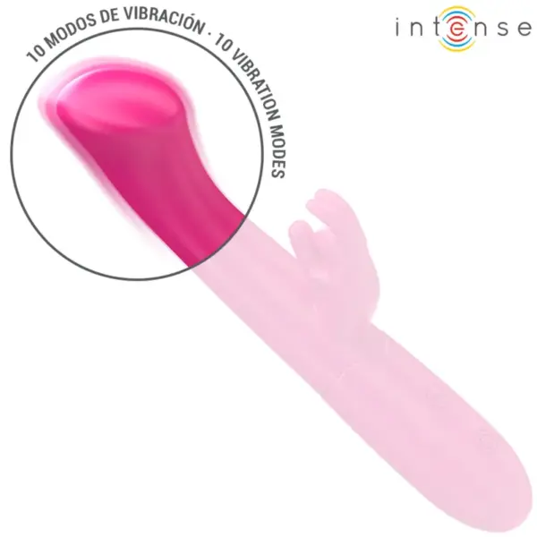 INTENSE - Vibrador Rabbit Julieta 18,6 cm con 10 Modos de Vibración Rosa - Imagen 3