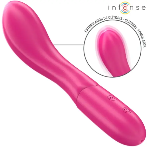 INTENSE - Vibrador Lisette Rosa Flexible de 19 cm con 10 Modos de Vibración