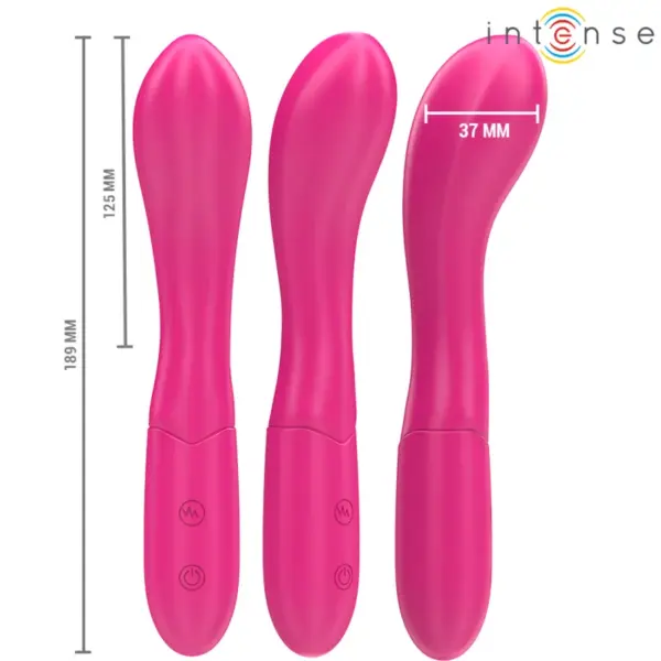 INTENSE - Vibrador Lisette Rosa Flexible de 19 cm con 10 Modos de Vibración - Imagen 2