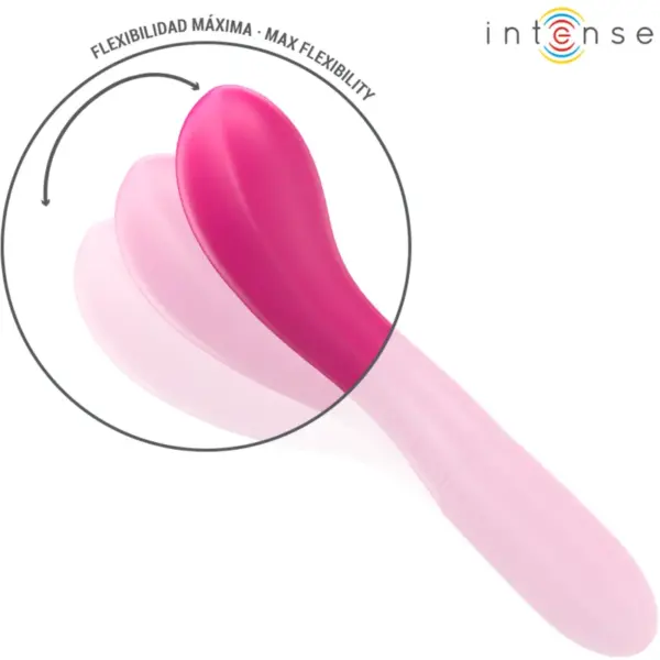 INTENSE - Vibrador Lisette Rosa Flexible de 19 cm con 10 Modos de Vibración - Imagen 3