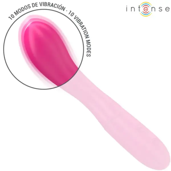 INTENSE - Vibrador Lisette Rosa Flexible de 19 cm con 10 Modos de Vibración - Imagen 4