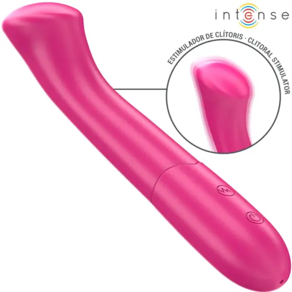 INTENSE - Vibrador Paty Rosa de 19 cm Flexible con 10 Modos de Vibración