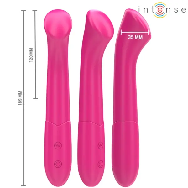 INTENSE - Vibrador Paty Rosa de 19 cm Flexible con 10 Modos de Vibración - Imagen 2