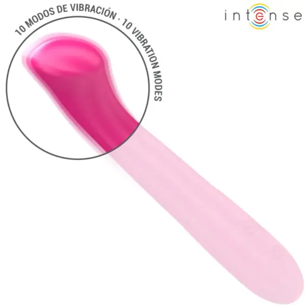 INTENSE - Vibrador Paty Rosa de 19 cm Flexible con 10 Modos de Vibración - Imagen 3