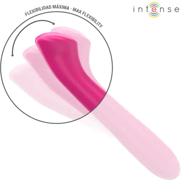 INTENSE - Vibrador Paty Rosa de 19 cm Flexible con 10 Modos de Vibración - Imagen 4