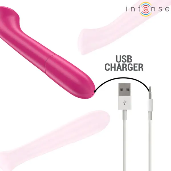 INTENSE - Vibrador Paty Rosa de 19 cm Flexible con 10 Modos de Vibración - Imagen 5