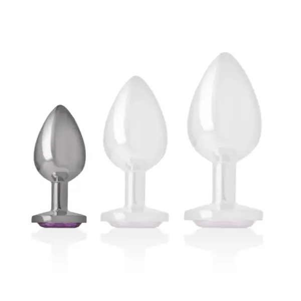 INTENSE - Plug Anal Metal Aluminio con Cristal Violeta Talla S - Imagen 6