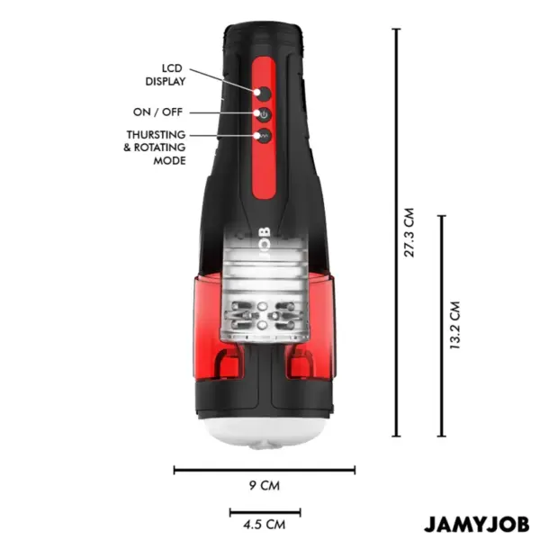 JAMYJOB - Cyclone Masturbador Vagina Automático 10 Modos Succión y Empuje - Imagen 3