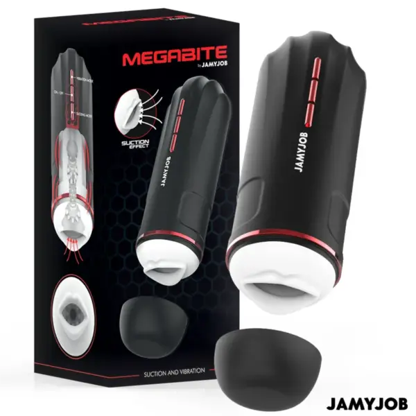 JAMYJOB - Megabite Masturbador Boca Automático con Succión y Vibración