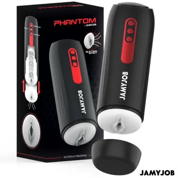 JAMYJOB - Phantom Masturbador Vagina Automático con 5 Modos de Succión y Empuje