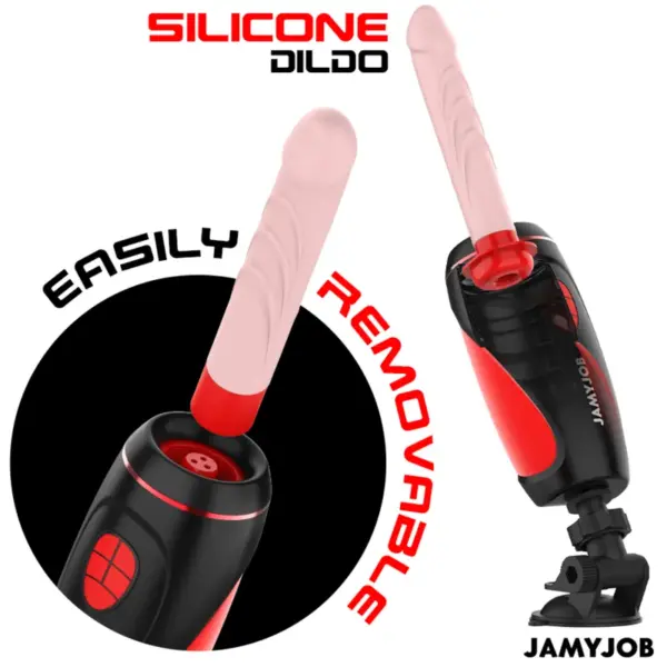 JAMYJOB - PYSTON Base Masturbador Automático con Dildo Control Remoto - Imagen 4