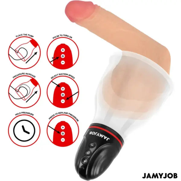 JAMYJOB - XPAND LITE Bomba Automática de Testículos 3 Niveles de Succión Gris - Imagen 3