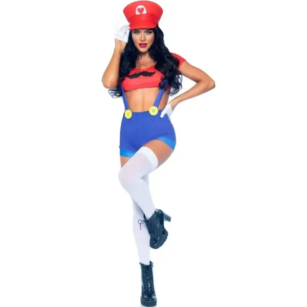 LEG AVENUE - Disfraz Sexy Mario Bros Rojo/Azul M - Imagen 2