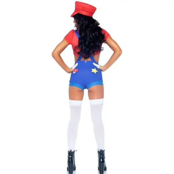 LEG AVENUE - Disfraz Sexy Mario Bros Rojo/Azul M - Imagen 3