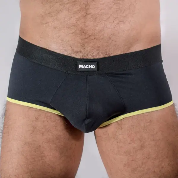 MACHO - Calzoncillo Brief Dark Amarillo M - Imagen 2