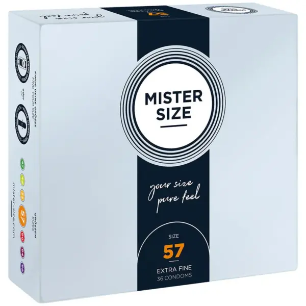 MISTER SIZE - Preservativos Talla L 57 mm (36 unidades) para una experiencia íntima única