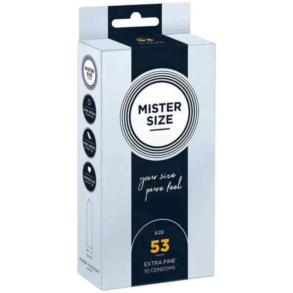 MISTER SIZE - Preservativos Talla M 53 mm para Placer y Seguridad