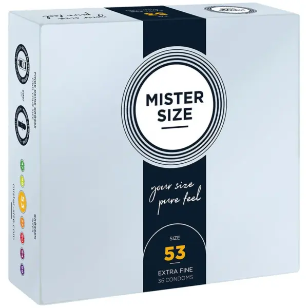 MISTER SIZE - Preservativos Talla M 53 mm (36 Unidades) para Placer Confiable