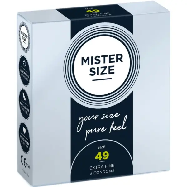 MISTER SIZE - Preservativos Talla S 49 mm para Sensaciones Únicas