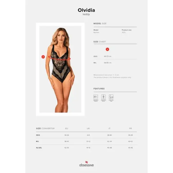 OBSESSIVE - OLVIDIA TEDDY XS/S: Elegancia y Sensualidad para Cada Ocasión - Imagen 5