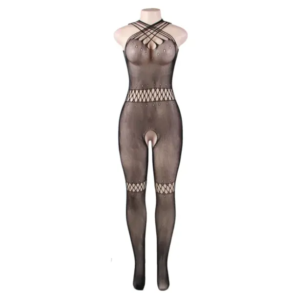 Queen Lingerie - Bodystocking Cuello de Tirantas S/L - Imagen 4