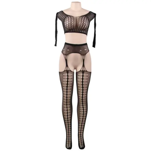 Queen Lingerie - Bodystocking Top Manga Larga S/L - Imagen 4