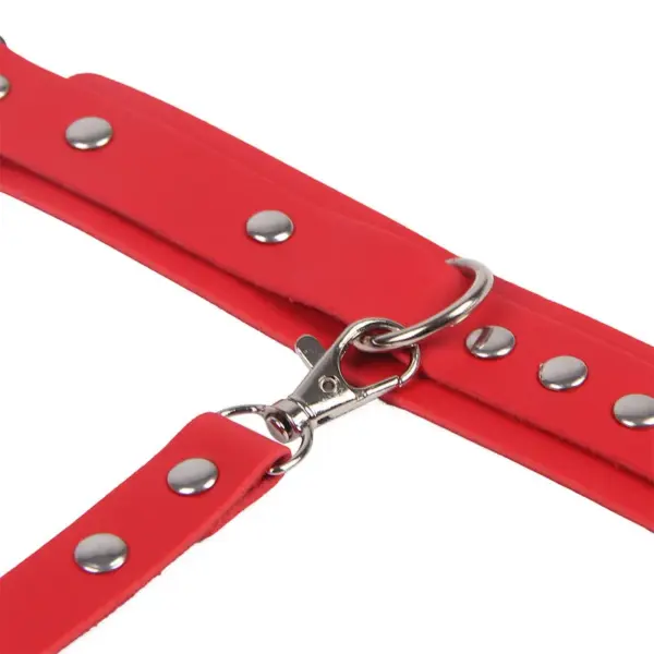 SUBBLIME - Esposas con cinturón bondage rojo talla única - Imagen 6