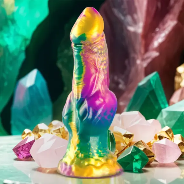 EPIC - Iris Dildo con Testículos Arcoíris de Placer - Imagen 9