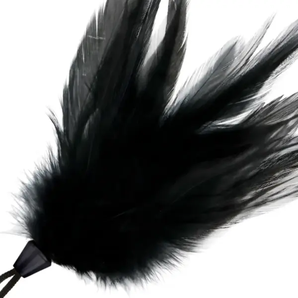 DARKNESS - Pluma Estimuladora Negra 17 cm para Sensaciones Inigualables