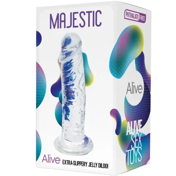 ALIVE - Majestic Pene Realista Transparente 14.7 cm - Imagen 2