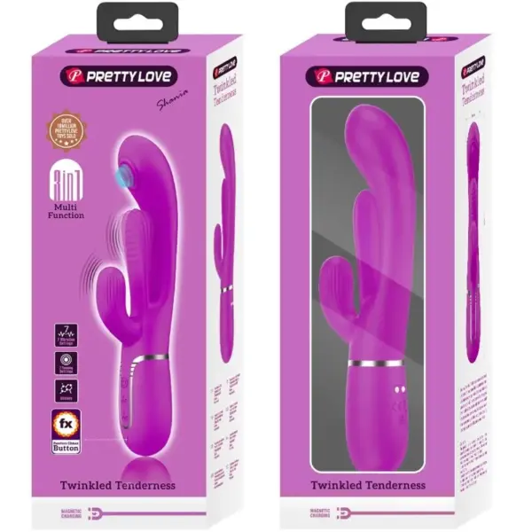 Pretty Love - Vibrador rabbit multifunción rosa - Imagen 8