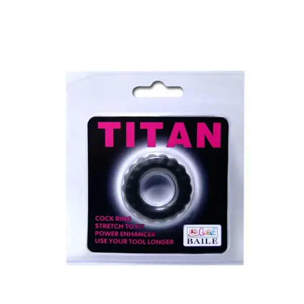 BAILE - Titan Cockring Black 2 cm para Placer Prolongado - Imagen 5