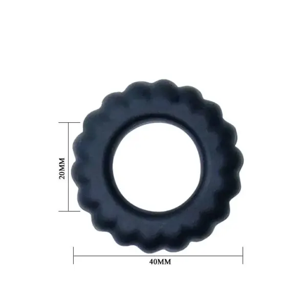 BAILE - Titan Cockring Black 2 cm para Placer Prolongado - Imagen 4