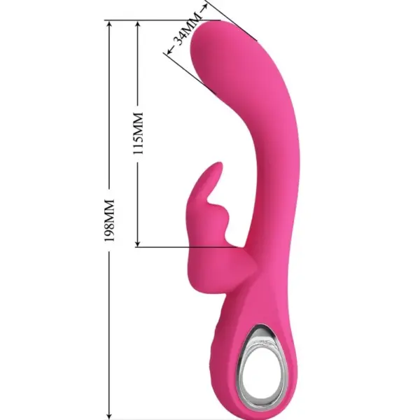 Pretty Love - Vibrador rabbit con 12 vibraciones rosa - Imagen 9