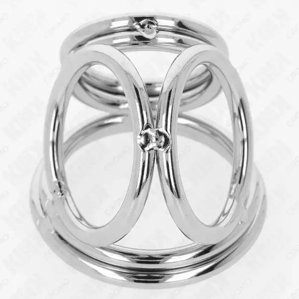 KINK - Anillo Pene Triple Metal Cromado 3.8 cm a 5 cm Modelo 1 - Imagen 5