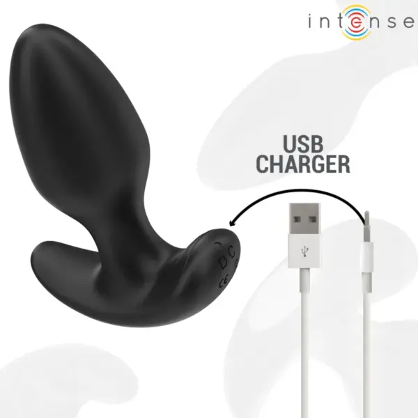 INTENSE - Joey Plug Anal 10 Vibraciones Negro Control Remoto - Imagen 5