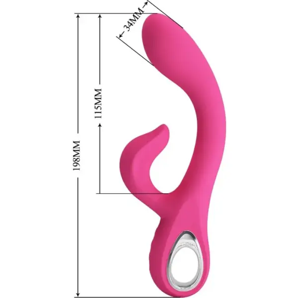 Pretty Love - Vibrador rabbit 12 vibraciones rosa - Imagen 8