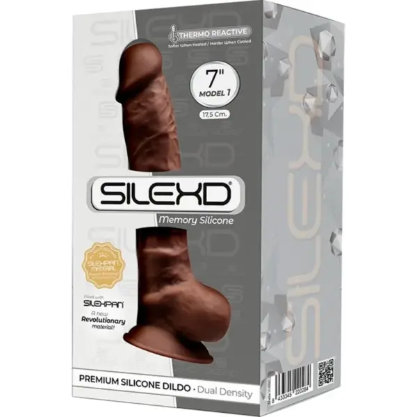 SILEXD - Modelo 1 Pene Realístico Silicona Premium Silexpan Marrón - Imagen 3