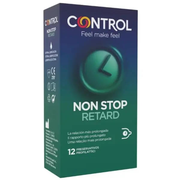 CONTROL - Non Stop Retard Preservativos 12 Unidades - Placer Prolongado