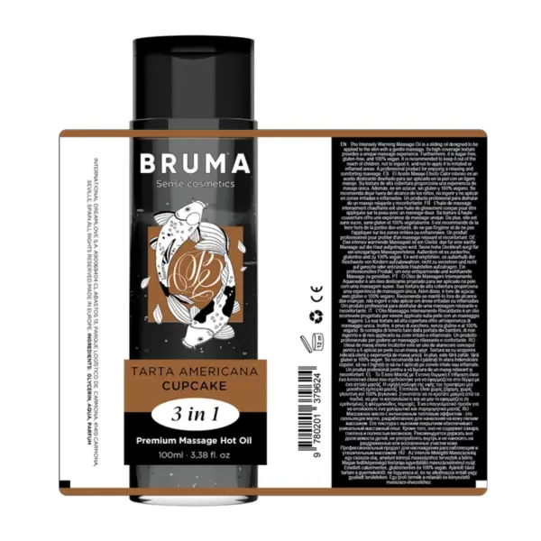 Bruma - Aceite de Masaje Premium Efecto Calor Sabor Tarta Americana 100 ml - Imagen 5