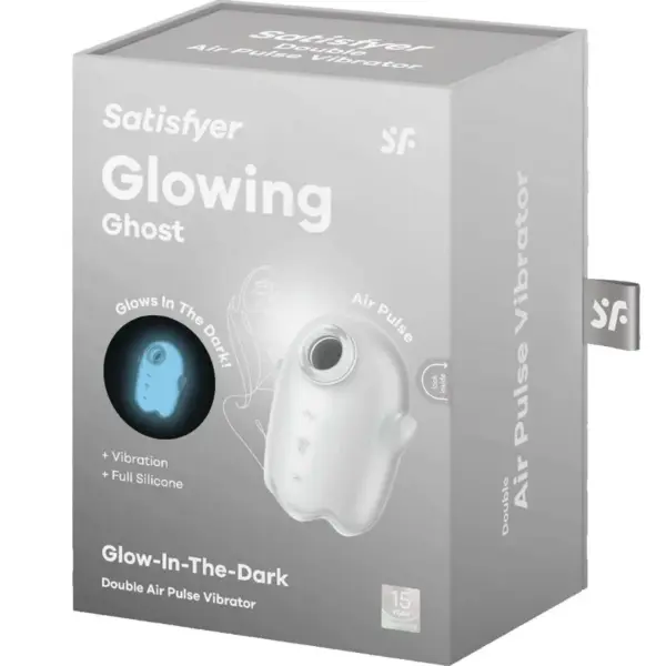 Satisfyer - GLOWING GHOST Air Pulse & Vibrador Blanco - Imagen 6