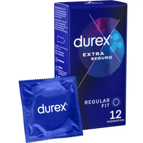 Durex - Extra Seguro 12 Unidades: Protección y Comodidad Garantizadas