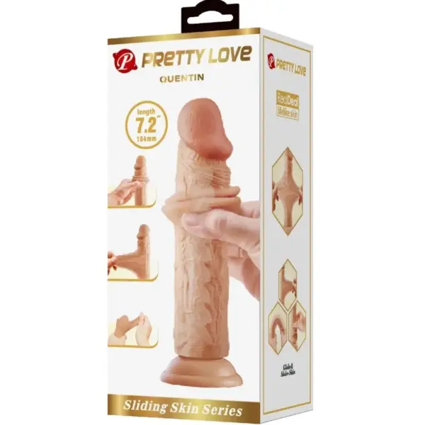 Pretty Love - Dildo Realístico Quentin 18 cm Natural - Imagen 6